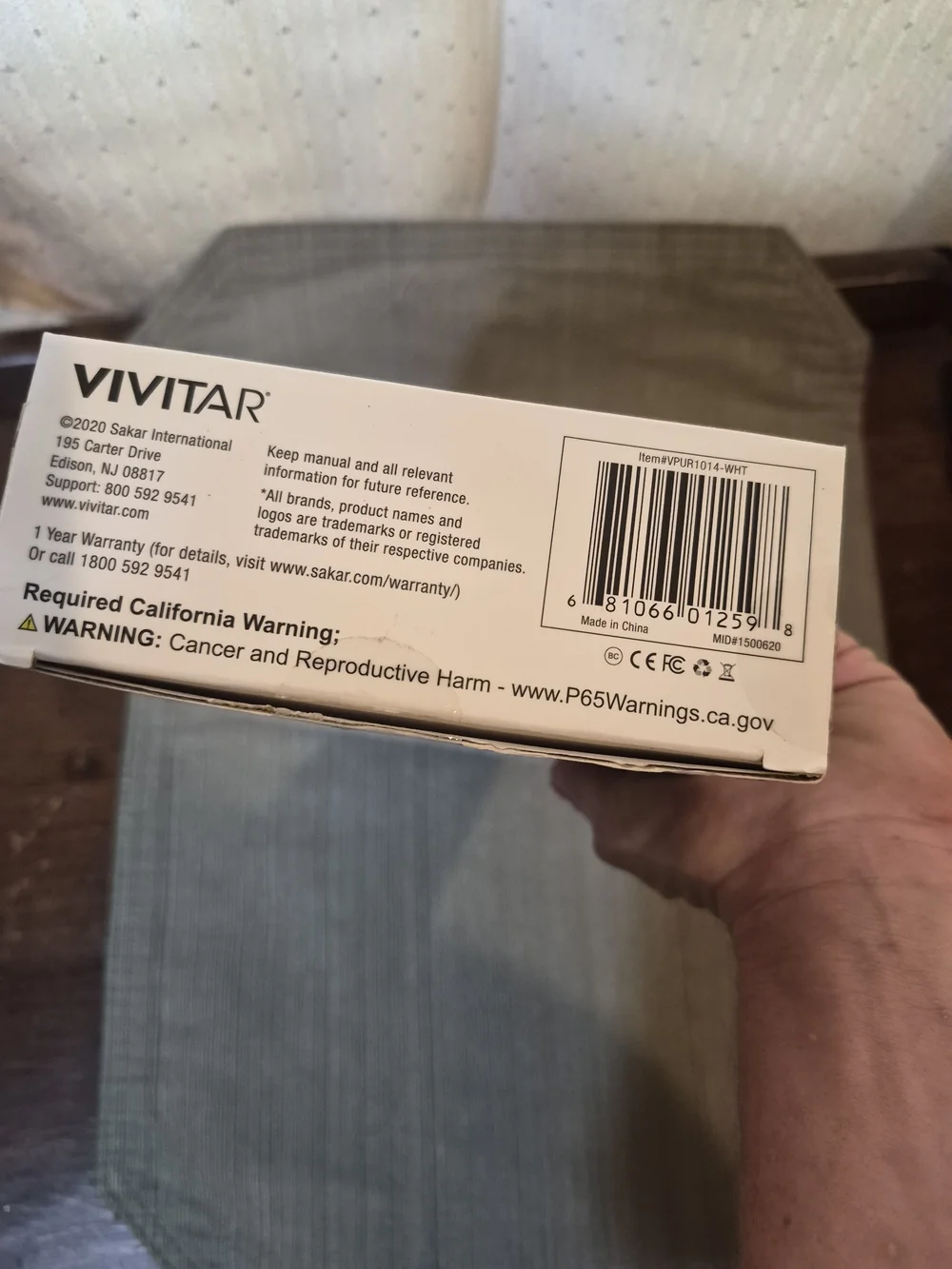 White UV Sterilizer with USB Charging